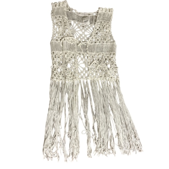 Full Tilt Ivory Crochet Fringe Top - Picture 2 of 7